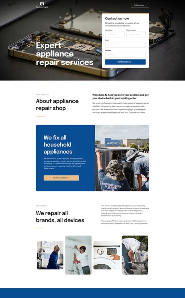 Modèle de site Appareil Menager — WordPress par WPUltime