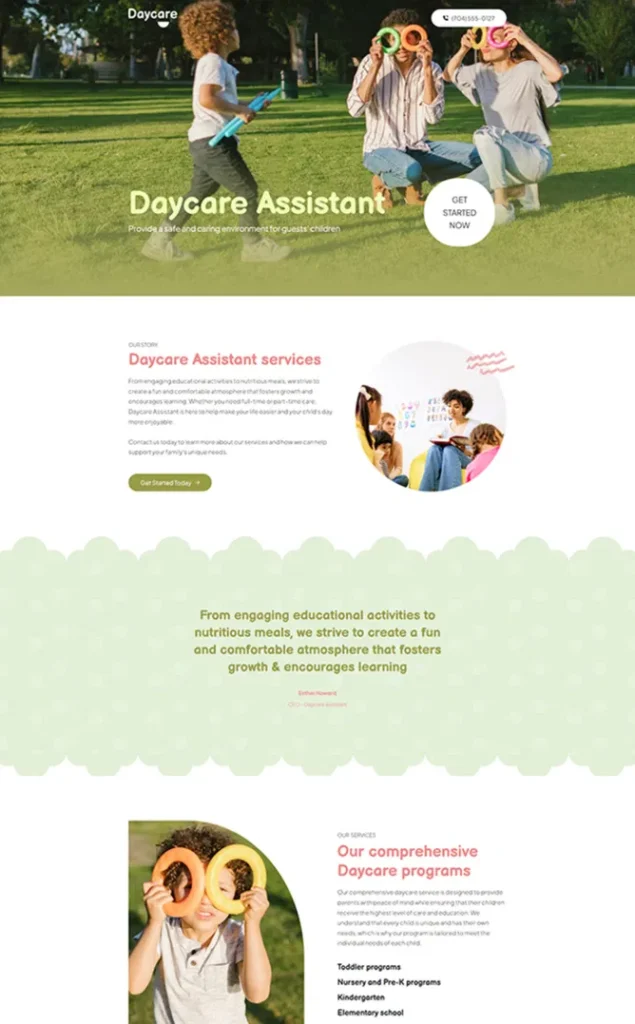 Modèle de site Garde Denfants — WordPress par WPUltime