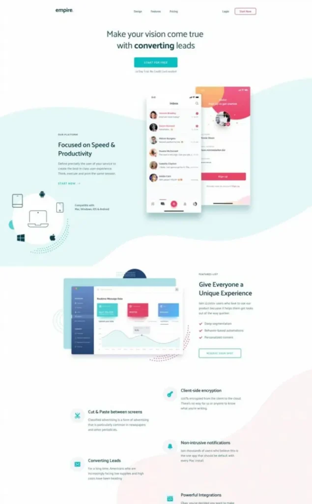 Modèle de site Saas Empire — WordPress par WPUltime