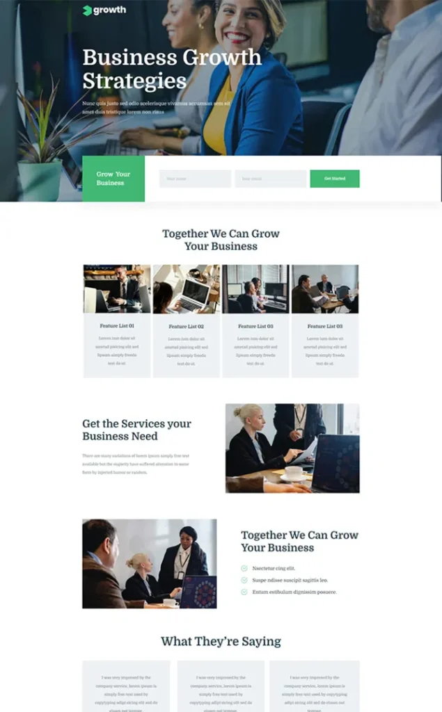 Modèle de site Business Strategie — WordPress par WPUltime