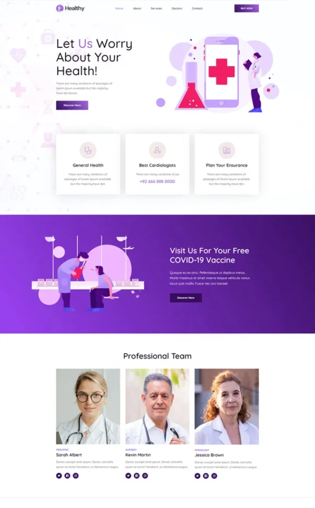 Modèle de site Healthy — WordPress par WPUltime
