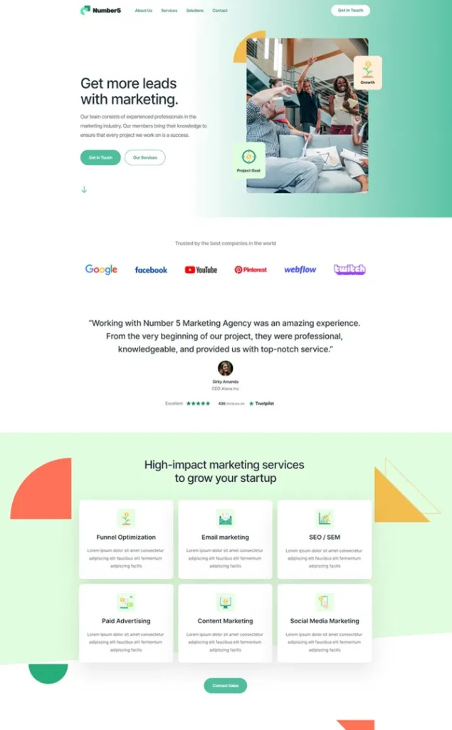 Modèle de site Marketing — WordPress par WPUltime