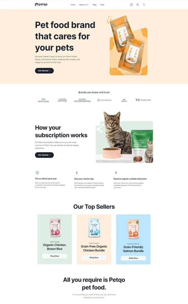Modèle de site Petgo — WordPress par WPUltime
