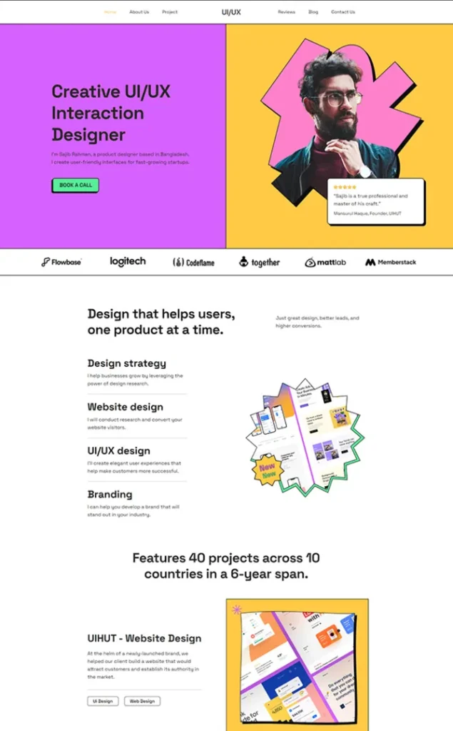 Modèle de site Portfolio — WordPress par WPUltime