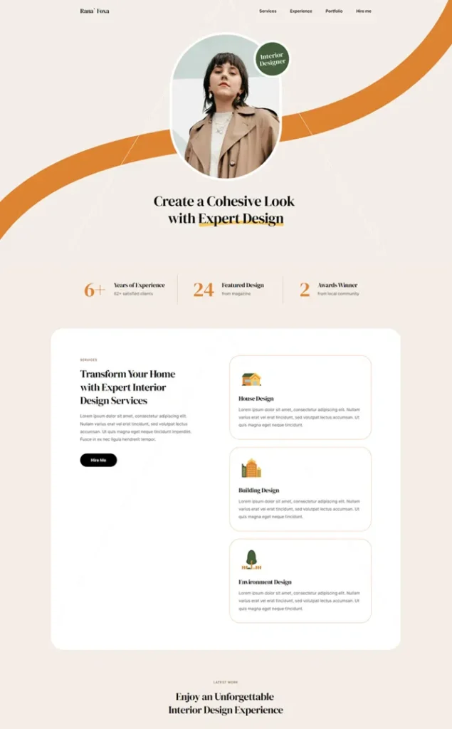 Modèle de site Agencement Interieur — WordPress par WPUltime