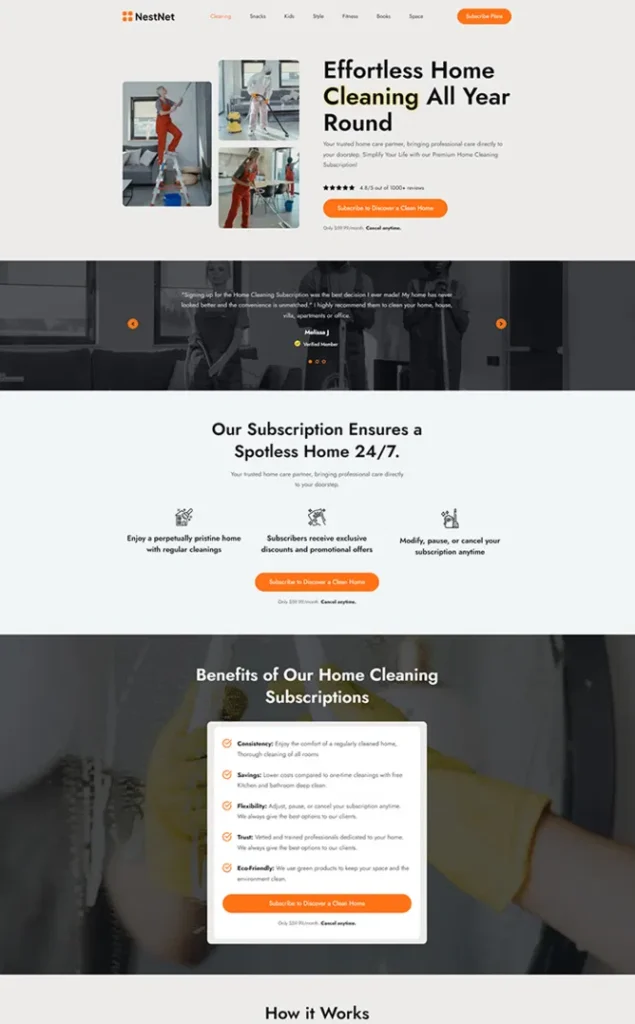 Modèle de site Agence Nettoyage — WordPress par WPUltime