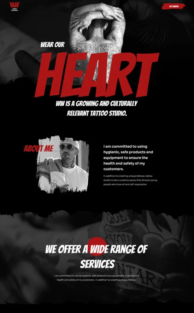 Modèle de site Tattooshop — WordPress par WPUltime