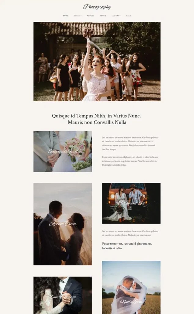 Modèle de site Mariage — WordPress par WPUltime