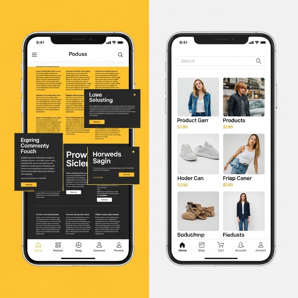 Comparaison entre une mauvaise et une bonne expérience utilisateur sur un site mobile.